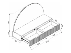 Toucador suspenso com espelho, LEDs e 2 gavetas branco - FRALYN de Pascal Morabito