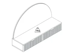 Toucador suspenso com espelho, LEDs e 2 gavetas branco - FRALYN de Pascal Morabito