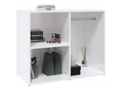 Toucador 80x40x65 cm derivados de madeira Branco brilhante