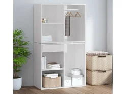Toucador 80x40x65 cm derivados de madeira Branco brilhante