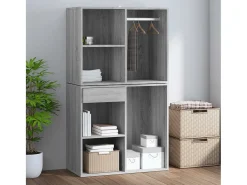 Toucador 80x40x65 cm derivados de madeira cor cinzento sonoma