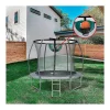 Trampolim "jumper" Prestige de 2,44 m e cesta de basquete