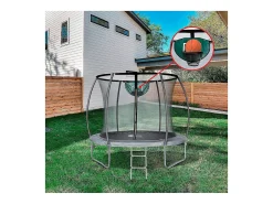 Trampolim "jumper" Prestige de 2,44 m e cesta de basquete