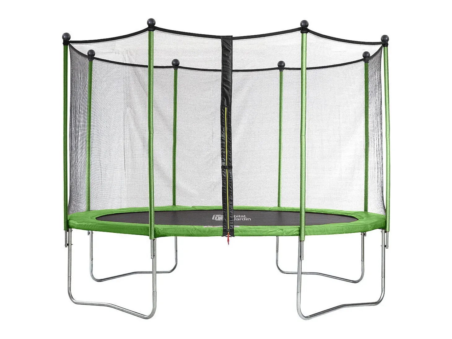 Trampolim "Yoopi 2" - Ø 4,25 m - Com rede + escada + cobertura + kit âncora