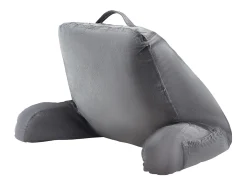 Travesseiro de Leitura SucceBuy Tamanho Padrão, Travesseiro em Espuma de Memória com Tecido de Veludo Macio Lavável, Equipado com 3 Bolsos Práticos