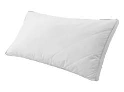 Travesseiro de Penas SucceBuy, Conjunto de 2, 76 x 50 cm, com Capa de Algodão, Preenchimento de Penugem de Ganso e Fibra Sintética, Bom Suporte, Conforto Ótimo
