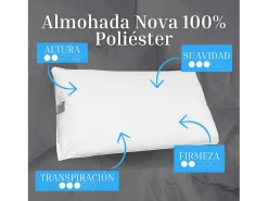 Travesseiro Nova Moshy Fibra e 100% Poliéster 135 cm