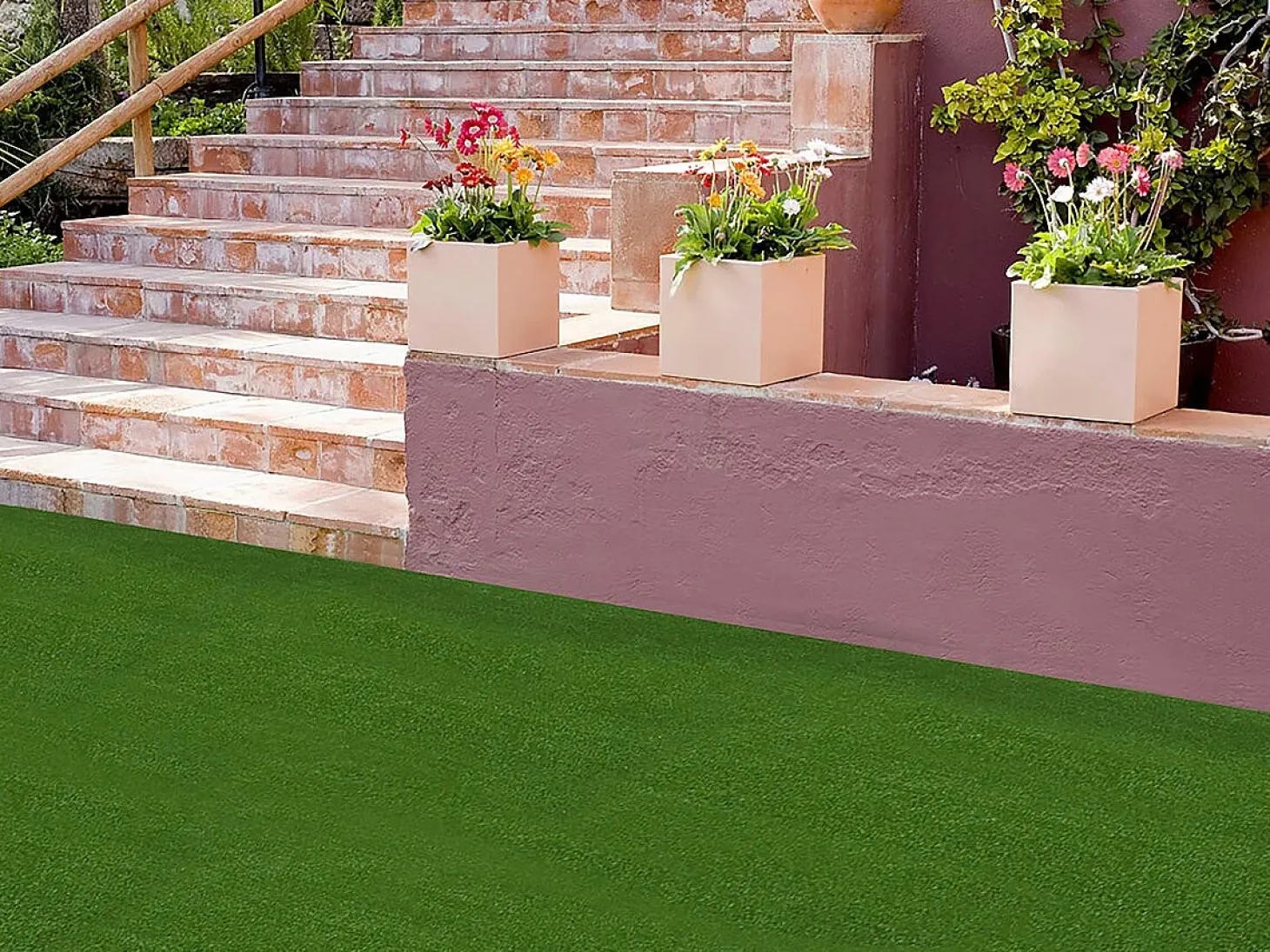 Trawa syntetyczna - " Green Lubeck 7 " - 1 x 5 m - 7 mm - Zielona