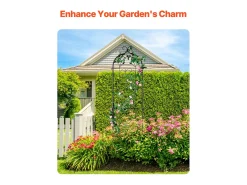 Treliça De Jardim Em Metal SucceBuy, 152.4 X 38.1Cm, Suporte Antiferrugem Para Plantas Trepadeiras