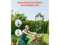 Treliça De Jardim Em Metal SucceBuy, 152.4 X 38.1Cm, Suporte Antiferrugem Para Plantas Trepadeiras