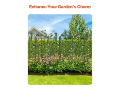 Treliça De Jardim SucceBuy Conjunto De 4 Treliças De Jardim Em Metal 180.34 X 50.8 Cm, Suporte Para Plantas Trepadeiras, Antiferrugem