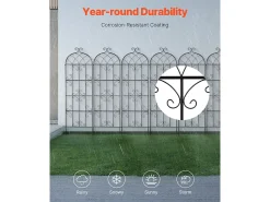 Treliça De Jardim SucceBuy Conjunto De 4 Treliças De Jardim Em Metal 180.34 X 50.8 Cm, Suporte Para Plantas Trepadeiras, Antiferrugem