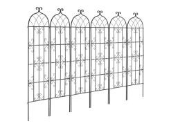 Treliça De Jardim SucceBuy Conjunto De 4 Treliças De Jardim Em Metal 180.34 X 50.8 Cm, Suporte Para Plantas Trepadeiras, Antiferrugem