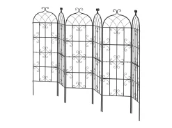 Treliça De Jardim SucceBuy Conjunto De 4 Treliças De Jardim Em Metal 180.34 X 50.8 Cm, Suporte Para Plantas Trepadeiras, Antiferrugem