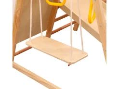 Triângulo de escalada 7 em 1 com baloiço e escorrega - Luz natural