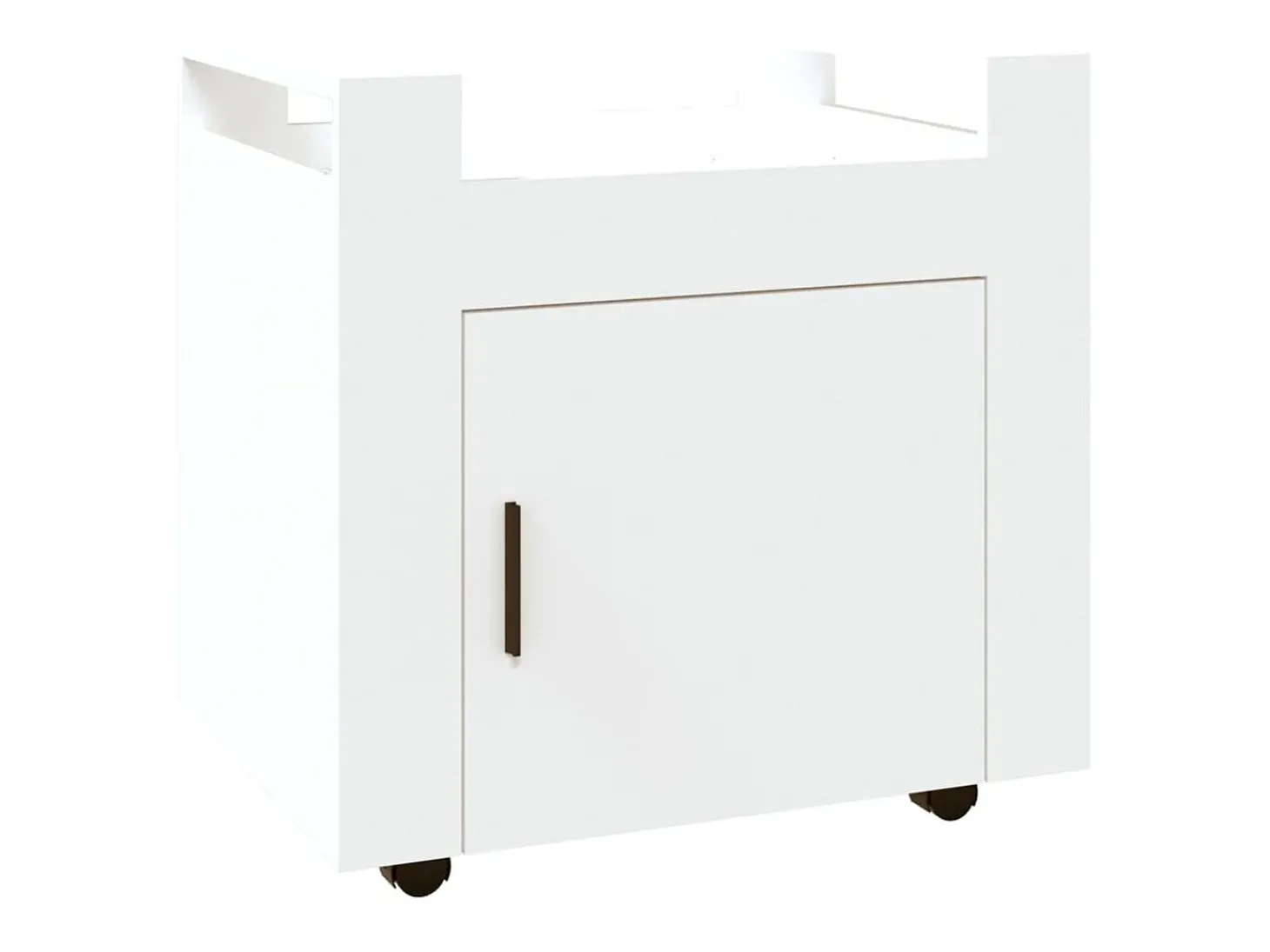 Trólei de secretária 60x45x60 cm derivados de madeira branco