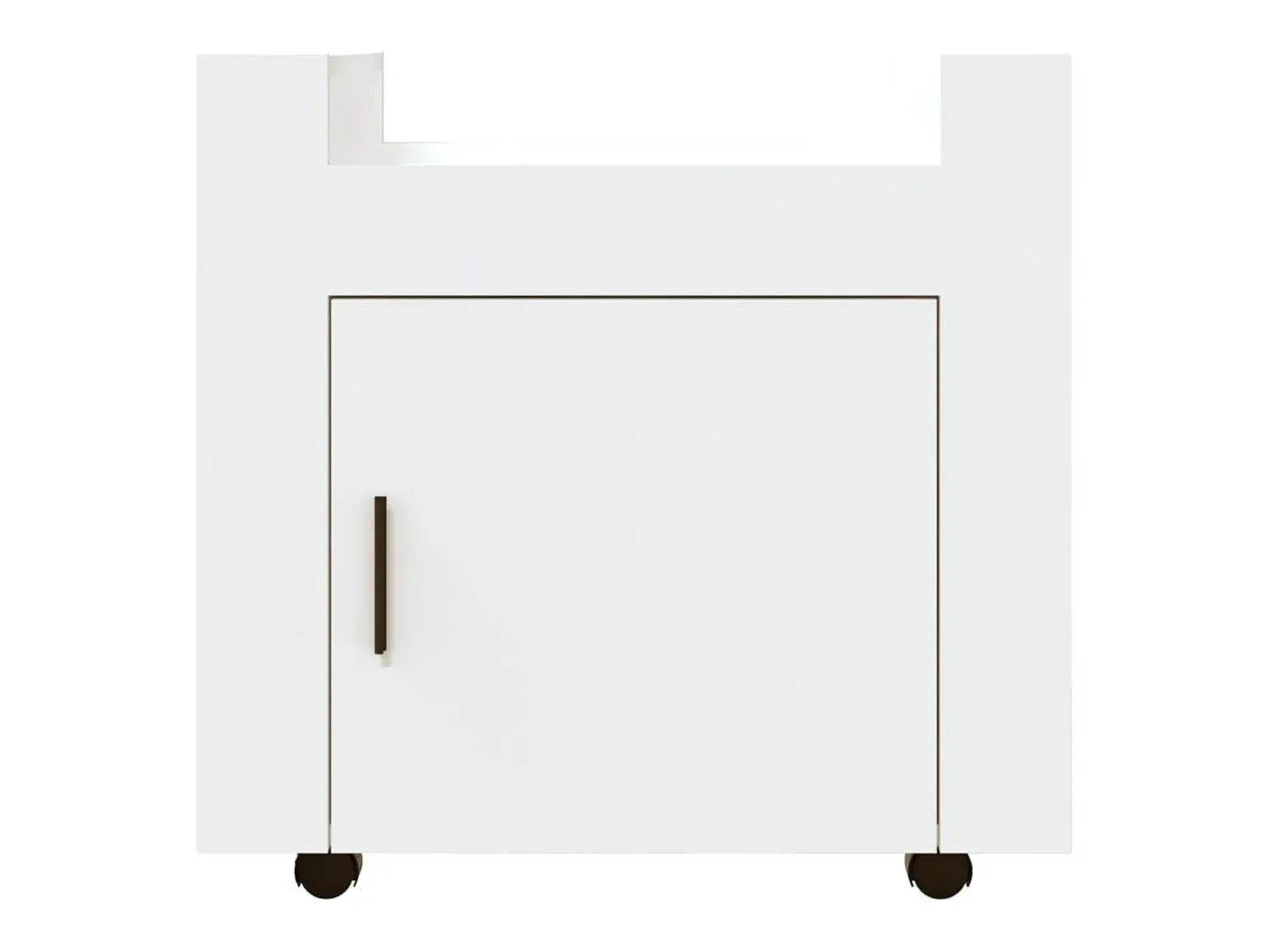 Trólei de secretária 60x45x60 cm derivados de madeira branco