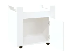 Trólei de secretária 60x45x60 cm derivados de madeira branco