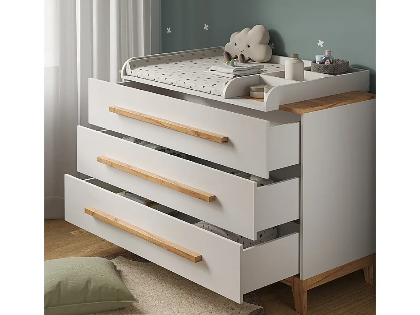 Trocador branco/artesanal 133.2x70x98 malia