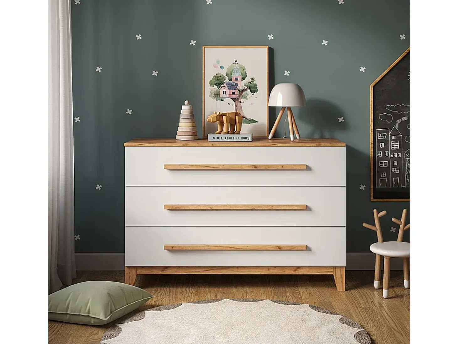Trocador branco/artesanal 133.2x70x98 malia