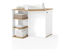 Trocador carvalho branco/dourado 85x85x77.3 kristian