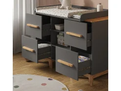 Trocador cinza/artesanal 133x70x98 malia