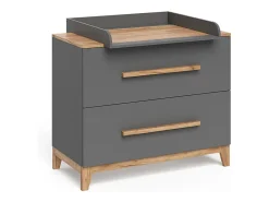 Trocador cinza/artesanal 108x70x98 malia