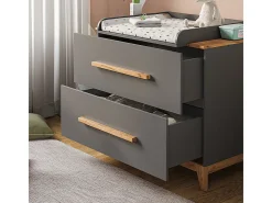 Trocador cinza/artesanal 108x70x98 malia