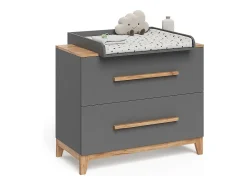 Trocador cinza/artesanal 108x70x98 malia