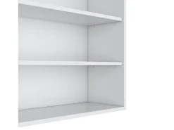 TU HOME Armário de Parede Chinle em Melamina com Armazenamento Aberto, Branco