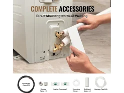Tubo SucceBuy Kit de Linhas Mini Split 6,4 x 9,5 x 7620 mm Tubo de Cobre para AC com Cabo de Ligação