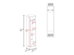 TUHOME Suporte para Papel Higiênico Supai em Melamina