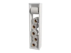 TUHOME Suporte para Papel Higiênico Supai em Melamina, Branco
