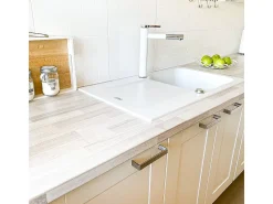 Ultrate Torneira misturadora lava-loiça branca e cromada Essebagno
