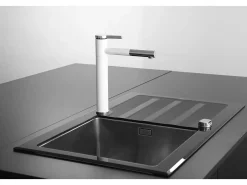 Ultrate Torneira misturadora lava-loiça branca e cromada Essebagno