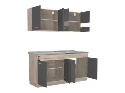 Unidade de cozinha 160x84x60 cm cinza