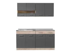 Unidade de cozinha 160x84x60 cm cinza