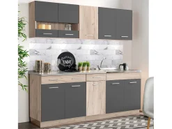 Unidade de cozinha 120x84x60 cm cinza