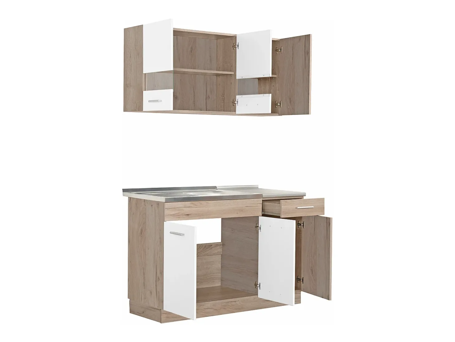 Unidade de cozinha 120x84x60 cm Branco Cozinha Moderna