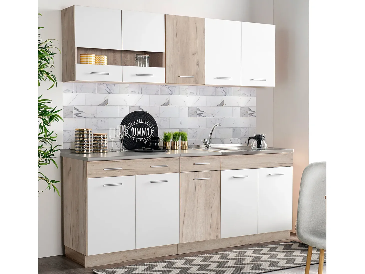 Unidade de cozinha 120x84x60 cm Branco Cozinha Moderna