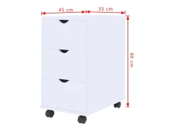 Unidade de gavetas 33x45x60 cm branco