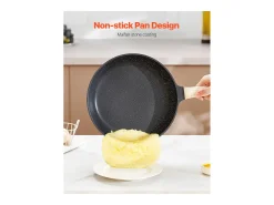 Utensílios de Cozinha SucceBuy Trem de Cozinha Antiaderentes em Granito com 19 Peças - Preto