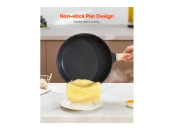 Utensílios de Cozinha SucceBuy Trem de Cozinha Antiaderentes em Granito com 17 Peças - Preto