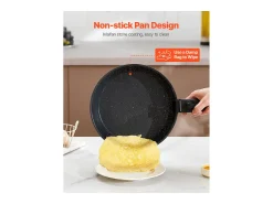 Utensílios de Cozinha SucceBuy Trem de Cozinha Antiaderentes em Granito com 17 Peças - Preto