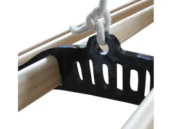 Varal de teto com sistema de roldanas e 6 ripas de 15m na cor preta