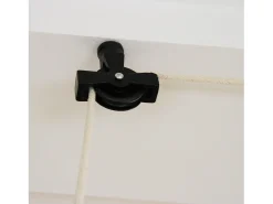 Varal de teto com sistema de roldanas e 6 ripas de 14m na cor preta