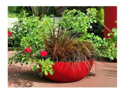 Vaso de flores - granito D40 - vermelho VASO DE GRANITO DIÂMETRO 40 VERMELHO