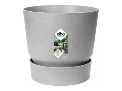 Vaso de flores redondo 25 Cinza concreto vivo ELHO Greenville Rond 25 - Exterior