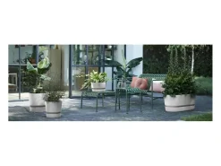 Vaso de flores redondo 25 Cinza concreto vivo ELHO Greenville Rond 25 - Exterior