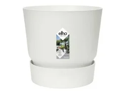 Vaso de flores redondo Greenville 25 Branco Exterior Ø 24,48 x A 23,31 cm